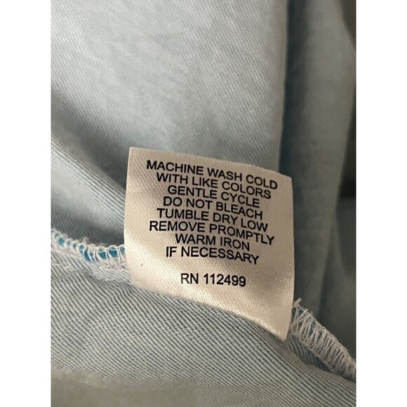 Tailor Byrd Collection Mens Blue Button Up Short Sleeve Shirt Cotton Beach L - Picture 6 of 9